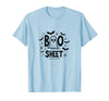 Mademark Halloween Humorous Boo Sheet Ghost Face Pun T-Shirt - Baby Blue