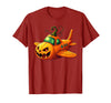 Funny Halloween Airplane Costume for Kid Boy Funny Airplane Pumpkin Pilot Lovers Halloween Mens Boys Kids T-Shirt -