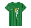 Funny Skeleton Golf Halloween Costume Golf Skeleton Pumpkin Halloween Shirt T-Shirt - Kelly Green
