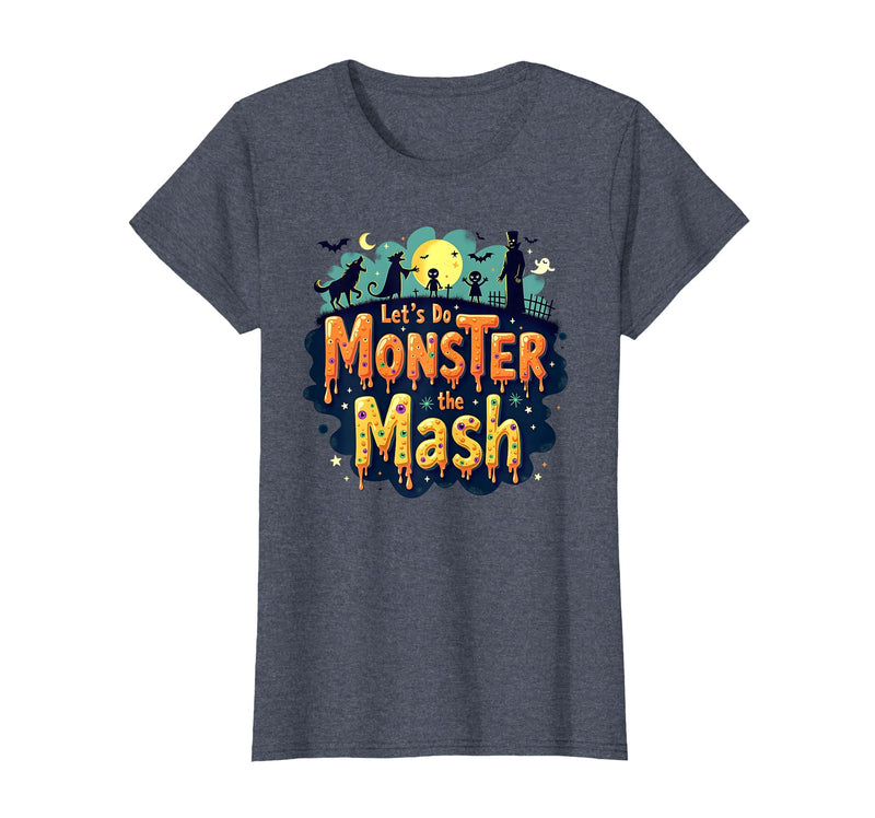 Mademark Halloween - Monsters & Creatures T-Shirt - Heather Blue-lets Do