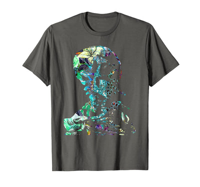 Tie dye Halloween Skull Van Gogh Tie dye Vintage Skull Van Gogh Head of A Skeleton Art Lover T-Shirt