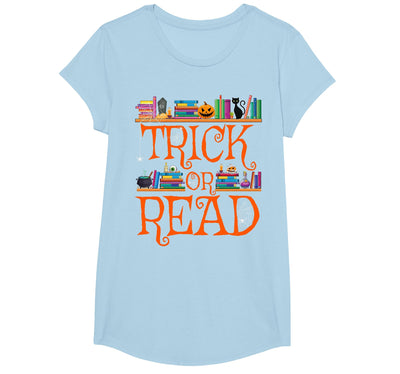 Trick or Read Funny Halloween Teacher Book Library Reading T-Shirt