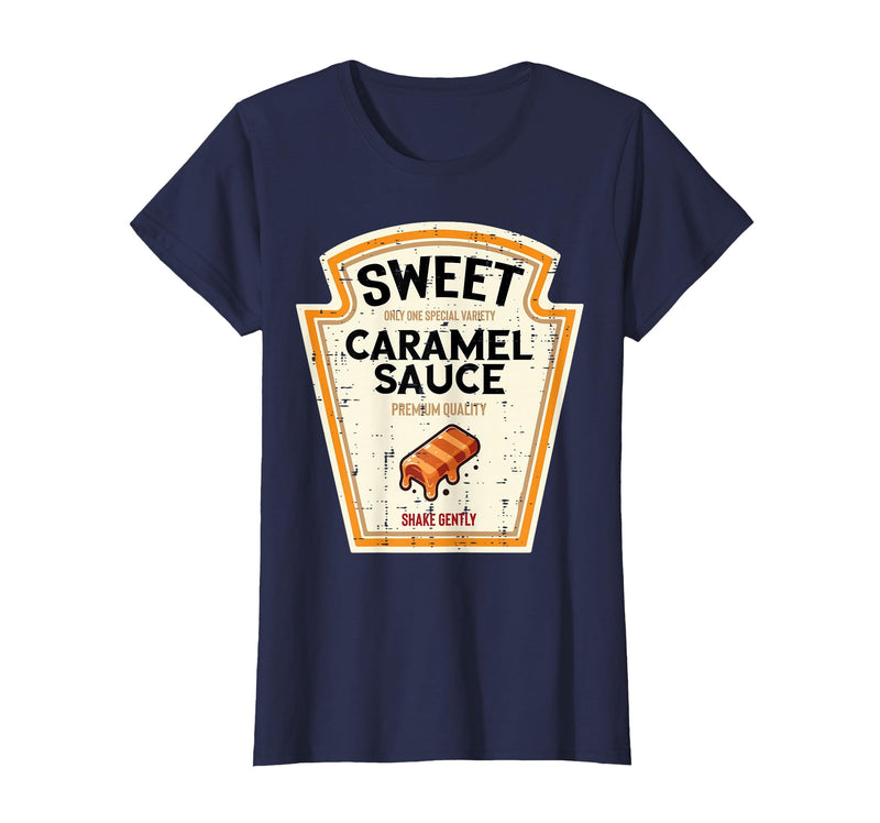 Halloween Shirts For Women Men Kids Boys Girls Halloween Caramel Sauce Funny Food Costume Women Men Kids T-Shirt - Navy Blue