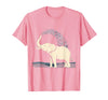 Mademark Elephant Spraying Water Raised Trunk Illustration T-Shirt - Men - Pink
