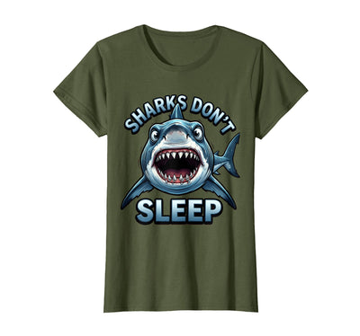 Sharks Don't Sleep Ocean Predator Design T-Shirt