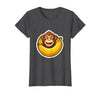 Mademark Monkey Eating Oversized Banana Slice Graphic T-Shirt - Women - Dark Heather Grey