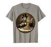 Mademark Funny Monkey Eating Spaghetti With Fork Illustration T-Shirt - Men - Slate Grey