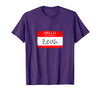 Hello My Name is Funny Halloween Costume Tees Hello My Name is Zeus Funny Halloween Greek Gods Tshirt T-Shirt - Purple