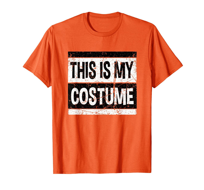 Vintage This Is My Costume Tshirt Bruh Party Retro This is My Costume Shirt Men Women Kids for Halloween T-Shirt - Orange