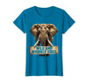 Mademark Wild and Wrinkly Vibes Elephant Graphic Design T-Shirt - Women - Sapphire Blue