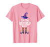 Funny Quote Horror Costume Party Family Friends I'm The Retired Witch Spooky Scary Halloween Retiree Women T-Shirt - Pink