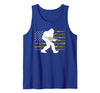 2nd Amendment Right to Bear Arms Camouflage Guns Bigfoot Gun Owner Camo US American Flag Sasquatch AR15 Rifle Tank Top - Royal Blue