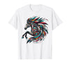 Mystical Native American Horse Farm Heritage Spirituality T-Shirt - White