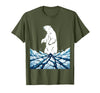 Mademark True North VBS Polar Bear Arctic Ice Design T-Shirt - Olive Green