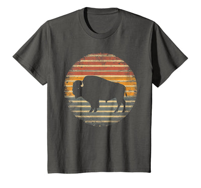 Cow Buffalo Bison Retro 70s 80s Vintage Kids T-Shirt