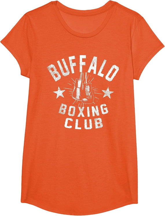 Buffalo Boxing Club - Vintage Distressed Boxer T-Shirt T-Shirt - Girls Orange