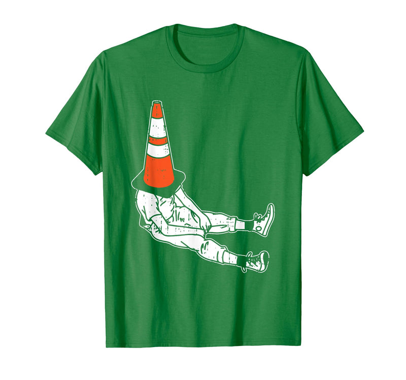 Halloween Shirts Traffic Cone Men Women Kids Traffic Cone Halloween Costume Funny Lazy Men Women Kids T-Shirt - Kelly Green