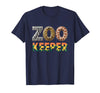 Zoo Keeper Costume Adult Party Safari Zookeeper Zoo Keeper Costume Adult Halloween Party Safari Zookeeper T-Shirt - Navy Blue