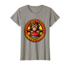 Mademark Eager Monkey Pressing the Big Red Button T-Shirt - Women - Slate Grey