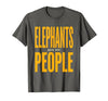 Mademark Elephants Are My People Safari Wildlife Design T-Shirt - Men - Asphalt Grey
