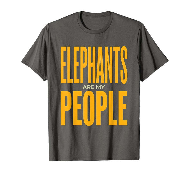 Mademark Elephants Are My People Safari Wildlife Design T-Shirt - Men - Asphalt Grey