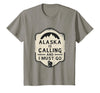 Alaska is Calling and I Must Go Mountains Bear T-Shirt - Slate Grey