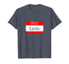 Hello My Name is Funny Halloween Costume Tees Hello My Name is Zeus Funny Halloween Greek Gods Tshirt T-Shirt - Heather Blue