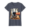 Mademark Boop The Snoot Funny Polar Bear Design T-Shirt - Heather Blue