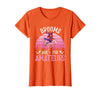 Brooms Are For Amateurs – Halloween Witch Gift Brooms are for Amateurs – Spooky Halloween Flamingo T-Shirt - Orange