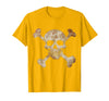 Halloween Designs. Pirate Flag Skull and Crossbones Skeleton Graphic Halloween T-Shirt - Golden Yellow