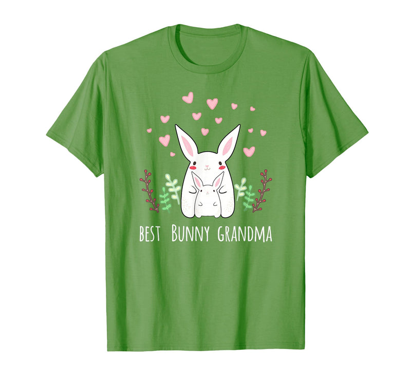 Cute Bunny Grandma Rabbit Grandmother T-Shirt in Grass Green