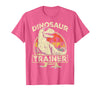 Dinosaur Trainer Halloween Vintage Dinosaur Trainer Halloween Costume Retro Dino Outline T-Shirt - Pink Heather