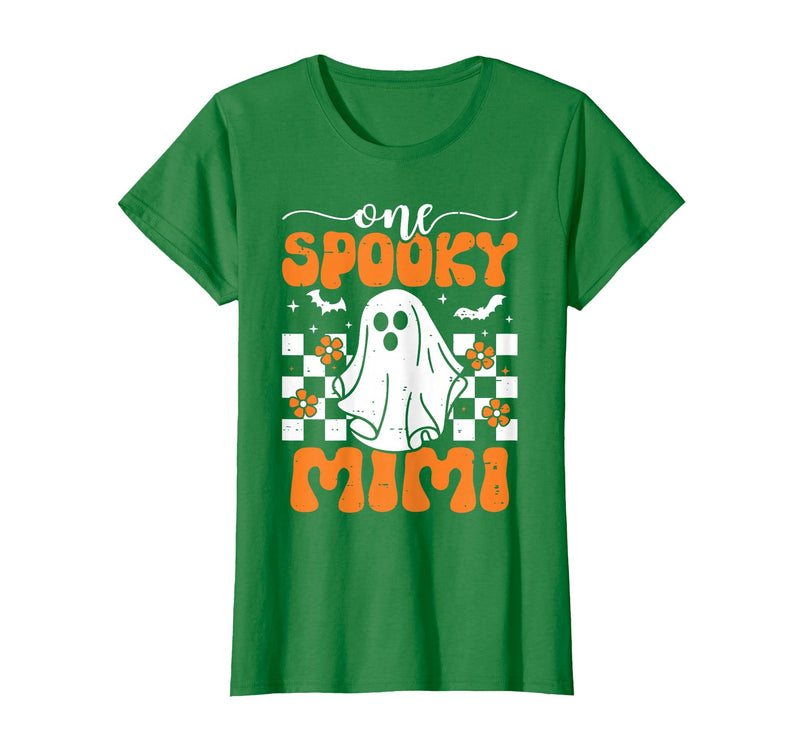 One Spooky Mimi Halloween Family Matching One Spooky Mimi Matching Family Halloween Costumes T-Shirt - Kelly Green