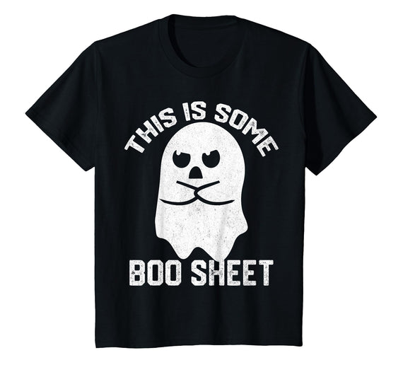 This Is Some Boo Sheet Funny Halloween Ghost This is Some Boo Sheet Halloween Angry Ghost Funny Men Women T-Shirt - Black