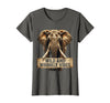 Mademark Wild and Wrinkly Vibes Elephant Graphic Design T-Shirt - Women - Asphalt Grey