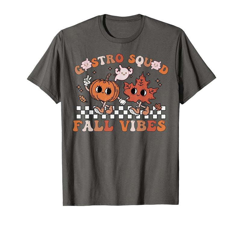 Gastro Squad Halloween Fall Endoscopy Nurse Gastro Squad Halloween Fall Vibes Gastro Crew Endoscopy T-Shirt - Asphalt Grey