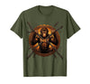 Mademark Monkey Breaking Chain Sobriety Freedom Graphic T-Shirt - Men - Olive Green