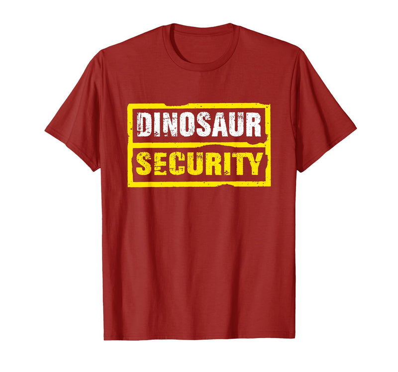 Halloween Dinosaur Security Costume RTees Halloween Adult Costume Dinosaur Security Dad Mom T-Shirt - Cranberry Red