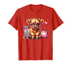Highland Cow Land of NYC One Boujee Heifer Highland Cow Bougie Pink Tumbler Handbag T-Shirt - Red