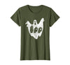 Sign Language Apparel Funny ASL American Sign Language Halloween T-Shirt - Olive Green