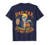Dad Tax Halloween Pumpkin Candy Art Dad Tax Halloween Pumpkin Candy Funny Skull Men Dad Joke T-Shirt - Navy Blue