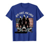Mademark Bite First Ask Later Bold Shark Women Design T-Shirt - Royal Blue