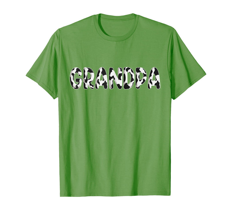 Cow Pattern Print Family Matching Birthday Shirts Cow Grandpa Birthday Family Matching Fathers Day Boy Girl T-Shirt - Grass