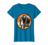 Mademark Mouse Hands Elephant a Tiny Broom Funny Animal Art T-Shirt - Women - Sapphire Blue