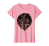 Mademark Witch Hat Black Roses Halloween Women's Design T-Shirt - Pink