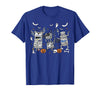 Cute Ghost Halloween Nurse Spooky Season Halloween ICU Nurse Propofol Mummy NICU PICU Nurse Tech T-Shirt - Royal Blue