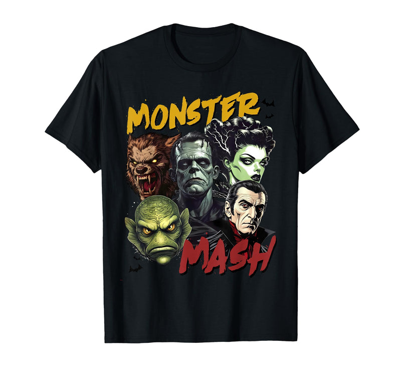 Monster Lover Halloween Season Women Men Kids Horror Scary Monster Lover Vampire Frankenstein Halloween T-Shirt - Black
