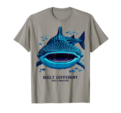 Built Different Built Massive Whale Shark Design T-Shirt