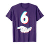 Cool Six Seven Meme Design Couple Matching Him Her Funny 67 Six Seven Meme Couple Matching Halloween Costume T-Shirt - Purple