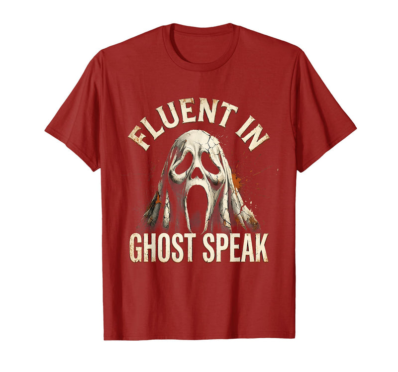 Mademark Ghost & Spirits - Ghost (99 Problems All) T-Shirt - Cranberry Red-fluent in Ghost Speak